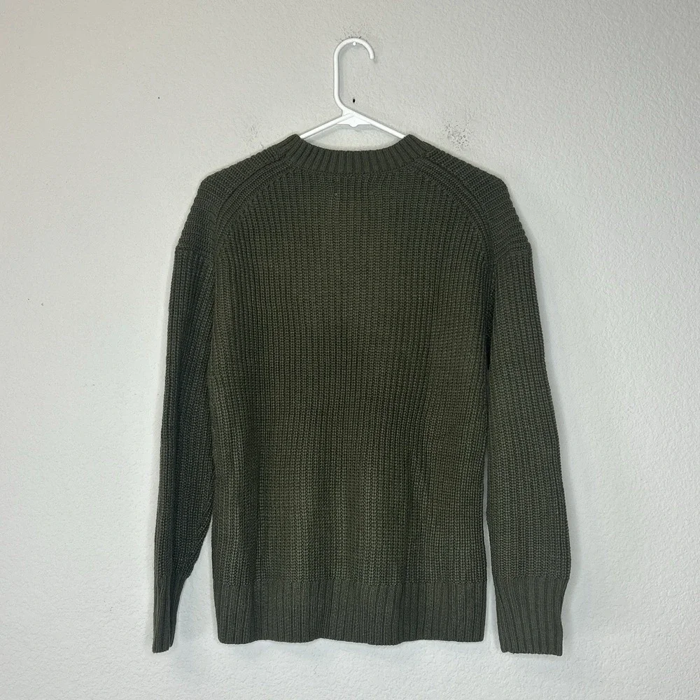 NWT SO Essential Acrylic Crewneck Pullover Sweater Women's Size XS Forest Green